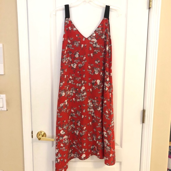 Rag & Bone Zoe Red Floral Garden Silk Dress - Picture 4 of 8